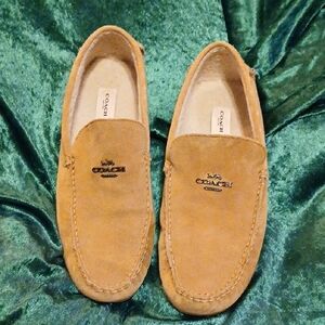 Coach Light Brown Suede Men's Slip-Ons